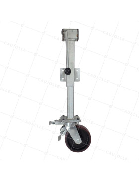 Castor Retractable WITH CRANK DIAMETER 200MM WITH TRAVEL 230 MM LOAD 1000KG DIRECTIONAL BRAKE - CRANK LEG
