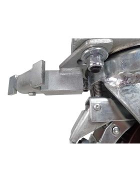 Castor Retractable WITH CRANK DIAMETER 200MM WITH TRAVEL 230 MM LOAD 1000KG DIRECTIONAL BRAKE - CRANK LEG