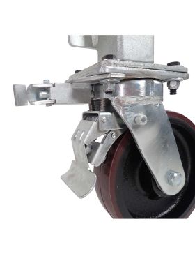 Castor Retractable WITH CRANK DIAMETER 200MM WITH TRAVEL 230 MM LOAD 1000KG DIRECTIONAL BRAKE - CRANK LEG
