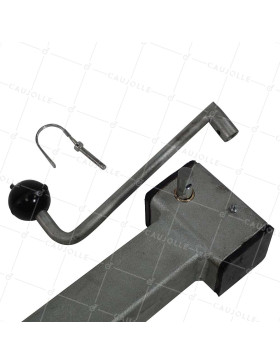 Castor Retractable WITH CRANK DIAMETER 200MM WITH TRAVEL 230 MM LOAD 1000KG DIRECTIONAL BRAKE - CRANK LEG