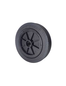 ROUE DE MANUTENTION CAOUTCHOUC DIAMÈTRE 250 MM CHARGE 200KG AXE LISSE 37 MM - S2000PS250A37
