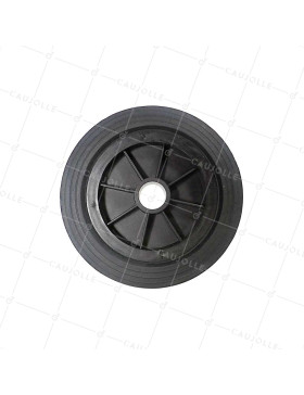 ROUE DE MANUTENTION CAOUTCHOUC DIAMÈTRE 250 MM CHARGE 200KG AXE LISSE 37 MM - S2000PS250A37