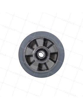 ROUE NON TACHANTE ULTRA SOUPLE DIAMÈTRE 160 MM CHARGE 350KG AXE 20MM BILLES - S2014 160 CAOU GRIS B20