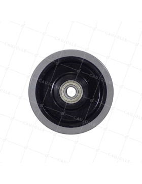 ROUE NON TACHANTE CAOUTCHOUC SOUPLE GRIS DIAMÈTRE 125MM CHARGE 250KG AXE 15 MM A BILLES - S2015 125 GRIS RB