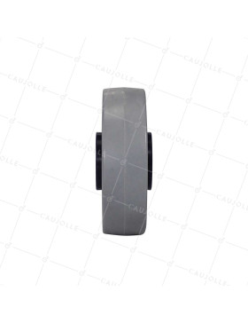 ROUE NON TACHANTE CAOUTCHOUC SOUPLE GRIS DIAMÈTRE 125MM CHARGE 250KG AXE 15 MM A BILLES - S2015 125 GRIS RB