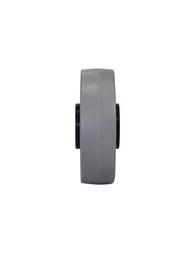 ROUE NON TACHANTE CAOUTCHOUC SOUPLE GRIS DIAMÈTRE 125MM CHARGE 250KG AXE 15 MM A BILLES - S2015 125 GRIS RB