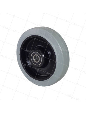 NON-MARKING NYLON RIM INDUSTRIAL WHEEL DIAMETER 200 MM LOAD 400 KG AXLE 20 MM BALL BEARINGS - S2015 200 GRAY RB20 • Caujolle