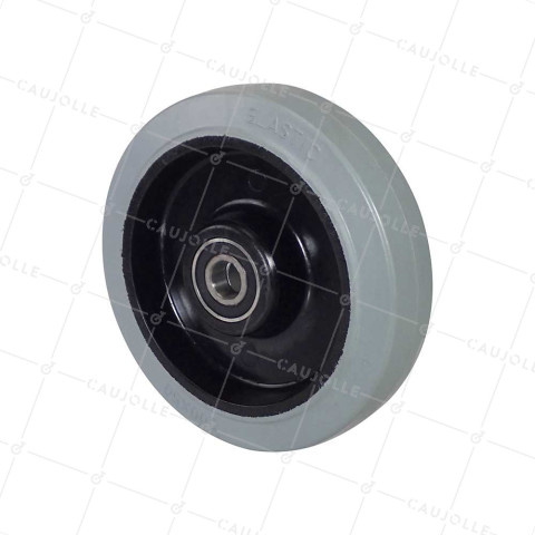 NON-MARKING NYLON RIM INDUSTRIAL WHEEL DIAMETER 200 MM LOAD 400 KG AXLE 20 MM BALL BEARINGS - S2015 200 GRAY RB20 • Caujolle