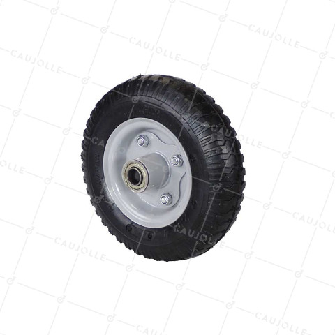 Wheel OF COMPRESSOR DIAMETER 210 MM LOAD 100 KG OFFSET HUB FOR AXLE OF 16 MM - 2.50x4 INFLATED TO 16 • Caujolle