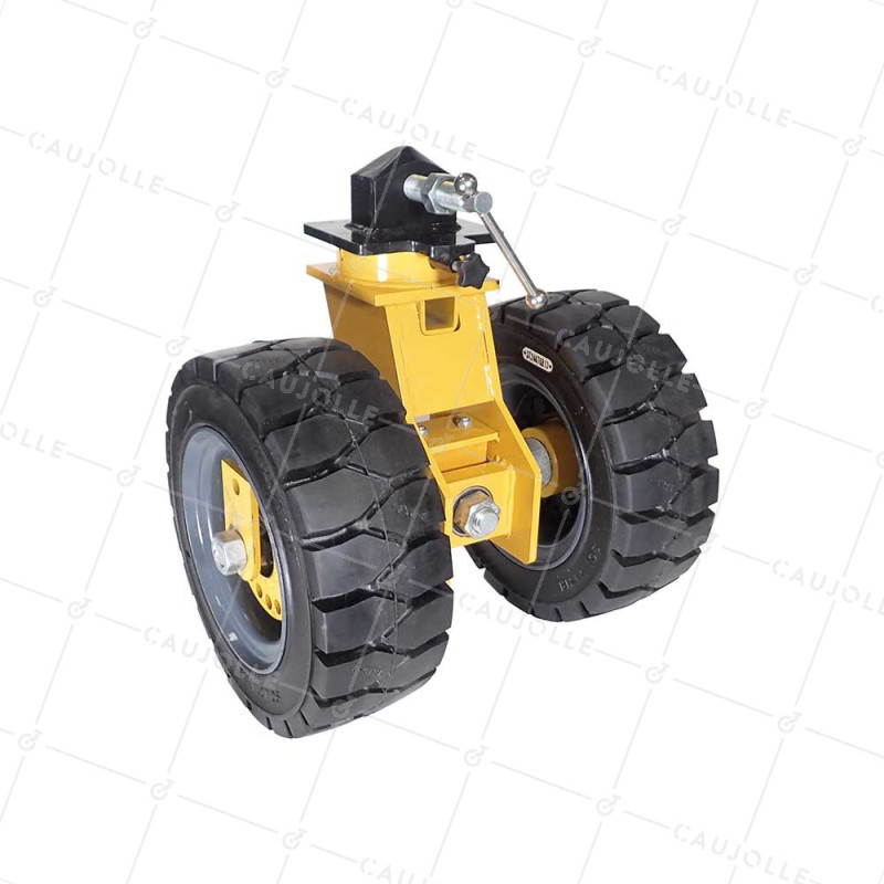 Castor OF DOUBLE RUBBER CONTAINER Wheel DIAMETER 413 MM 2000 KG