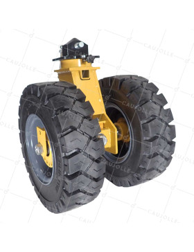Castor OF DOUBLE RUBBER CONTAINER Wheel DIAMETER 541 MM LOAD 2500 KG • Caujolle
