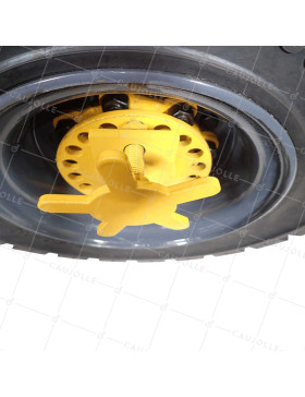 ROULETTE DE CONTAINER CAOUTCHOUC DOUBLE ROUE DIAMETRE 541 MM CHARGE 2500 KG