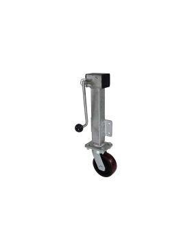 ROULETTE ESCAMOTABLE AVEC MANIVELLE A DEBATTEMENT DE 20 CM DIAMETRE 150 MM CHARGE 750 KG