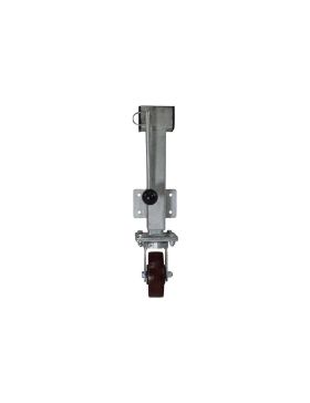 ROULETTE ESCAMOTABLE AVEC MANIVELLE A DEBATTEMENT DE 20 CM DIAMETRE 150 MM CHARGE 750 KG