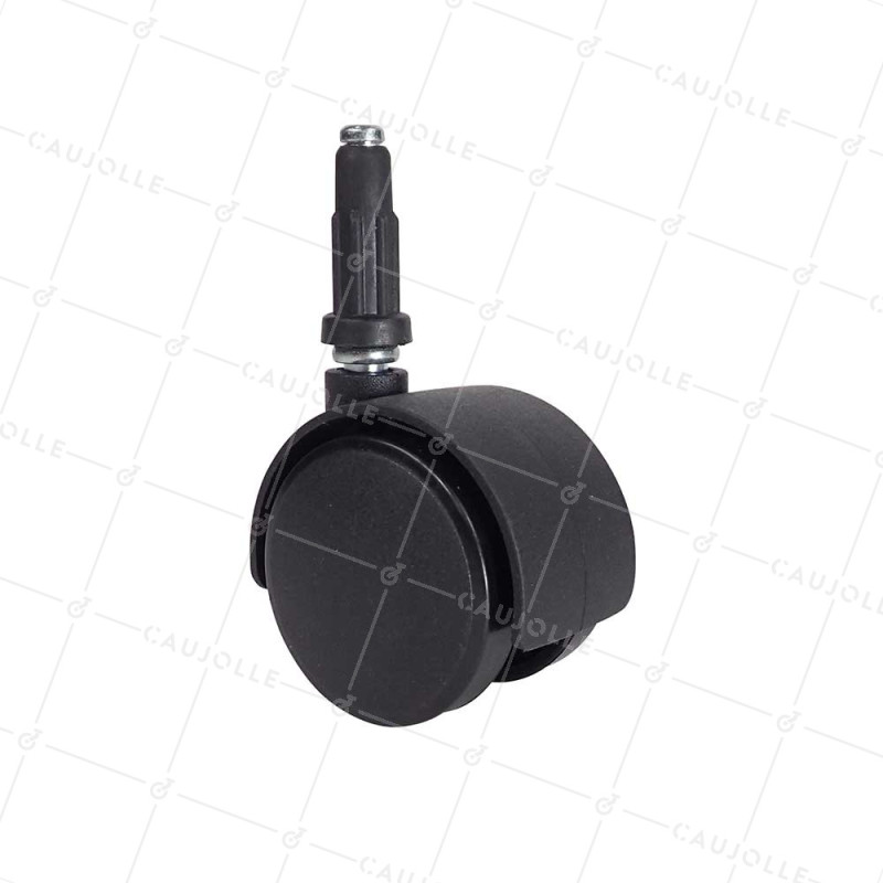 CLIP-ON CHAIR CASTOR DIAMETER 50 MM WITH SMOOTH STEM OF 7 MM LOAD 50 KG - S49TL 50/7