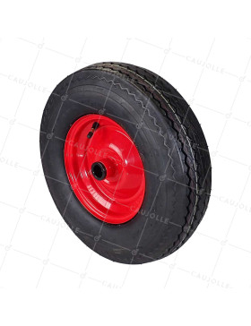 ROUE DE MACHINE AGRICOLE RENFORCÉE 6 PLIS DIAMÈTRE 400MM CHARGE 345KG AXE 25MM ROULEAUX - S2600R25 6PR • Caujolle
