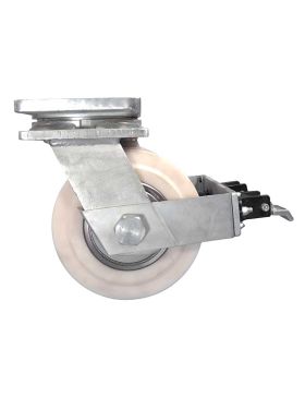 ROULETTE PIVOTANTE A FREIN EN NYLON DIAMÈTRE 250 MM CHARGE 7500 KG - STEC NYLON DOUBLE 250 PAF