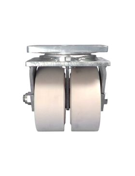 ROULETTE PIVOTANTE A FREIN EN NYLON DIAMÈTRE 250 MM CHARGE 7500 KG - STEC NYLON DOUBLE 250 PAF