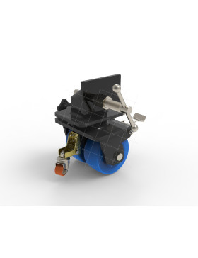 Castor OF BLUE NYLON CONTAINER DOUBLE 152 MM LOAD 5000 KG