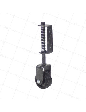 Castor OF REINFORCED GATE WITH SPRING DIAMETER 100 MM LOAD 15KG TO 30KG WITH 27 MM OF VERTICAL TRAVEL • Caujolle