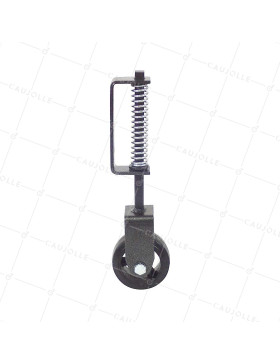 ROULETTE DE PORTAIL RENFORCÉE À RESSORT DIAMÈTRE 100 MM CHARGE 15KG A 30KG AVEC 27 MM DE DÉBATTEMENT VERTICAL