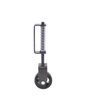 ROULETTE DE PORTAIL RENFORCÉE À RESSORT DIAMÈTRE 100 MM CHARGE 15KG A 30KG AVEC 27 MM DE DÉBATTEMENT VERTICAL