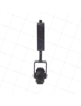 ROULETTE DE PORTAIL RENFORCÉE À RESSORT DIAMÈTRE 100 MM CHARGE 15KG A 30KG AVEC 27 MM DE DÉBATTEMENT VERTICAL