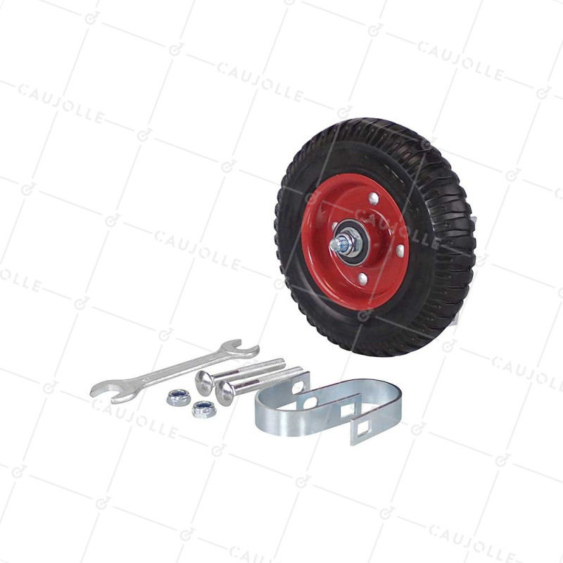 ROUES DE BARRIERE FIXE MONO ROUE DIAMETRE 200 MM CHARGE 150 KG POUR TUBES DE 40 A 50 MM