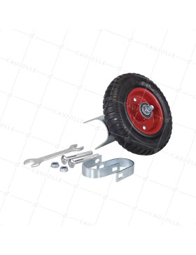 ROUES DE BARRIERE FIXE MONO ROUE DIAMETRE 200 MM CHARGE 150 KG POUR TUBES DE 40 A 50 MM