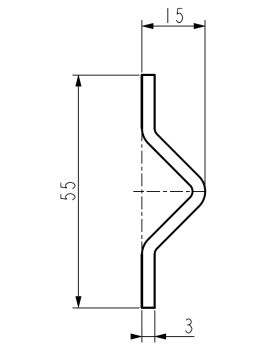 CARTON DE 5 RAILS A VISSER EN ACIER GALVANISÉ FORTE EPAISSEUR 3 MM GORGE V / 2 METRES