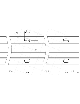 CARTON DE 5 RAILS A VISSER EN ACIER GALVANISÉ FORTE EPAISSEUR 3 MM GORGE V / 2 METRES