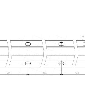 CARTON DE 5 RAILS A VISSER EN ACIER GALVANISÉ FORTE EPAISSEUR 3 MM GORGE V / 2 METRES