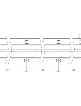 CARTON DE 5 RAILS A VISSER EN ACIER GALVANISÉ FORTE EPAISSEUR 3 MM GORGE V / 2 METRES