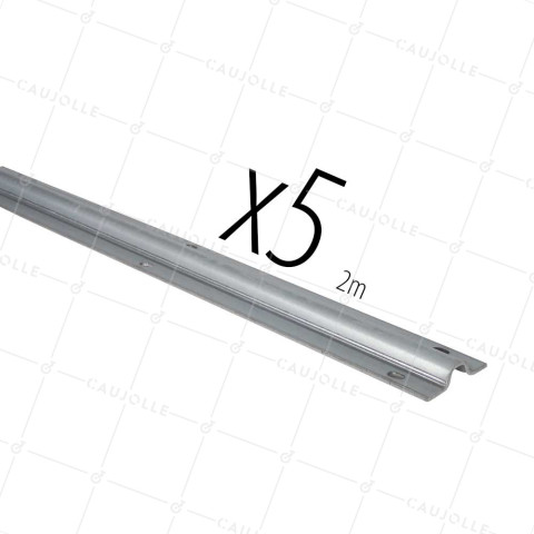CARTON DE 5 RAILS A VISSER GR19 / 2 METRES • Caujolle