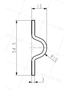 CARTON DE 5 RAILS DE 2 METRES A VISSER EN ACIER GALVANISÉ FORTE EPAISSEUR 3 MM GORGE RONDE DE 19 MM