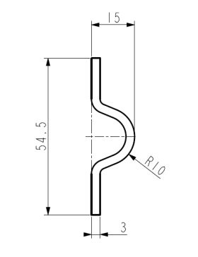 CARTON DE 5 RAILS DE 2 METRES A VISSER EN ACIER GALVANISÉ FORTE EPAISSEUR 3 MM GORGE RONDE DE 19 MM