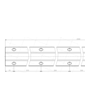 CARTON DE 5 RAILS DE 2 METRES A VISSER EN ACIER GALVANISÉ FORTE EPAISSEUR 3 MM GORGE RONDE DE 19 MM
