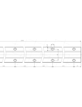 CARTON DE 5 RAILS DE 2 METRES A VISSER EN ACIER GALVANISÉ FORTE EPAISSEUR 3 MM GORGE RONDE DE 19 MM