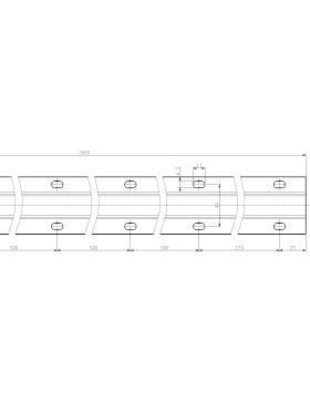 CARTON DE 5 RAILS DE 2 METRES A VISSER EN ACIER GALVANISÉ FORTE EPAISSEUR 3 MM GORGE RONDE DE 19 MM