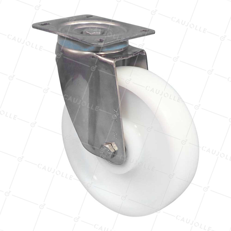 ROULETTE EN INOX 304 DIAMETRE 200 MM CHARGE 1000 KG - INOX PIV RENF 200