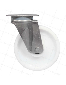 ROULETTE EN INOX 304 DIAMETRE 200 MM CHARGE 1000 KG - INOX PIV RENF 200