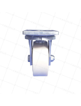 SWIVEL CASTOR WITH BRAKE IN NYLON DIAMETER 250 MM LOAD 7500 KG - STEC NYLON 250P WITH BRAKE