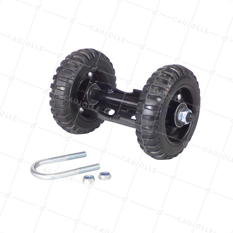 Wheels FIXED BARRIER WHEELS DIAMETER 160 MM LOAD 150 KG TUBE 35 TO 48 MM • Caujolle