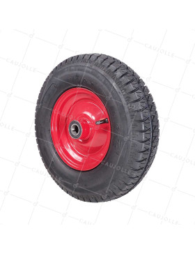 ROUE DE MACHINE AGRICOLE RENFORCÉE 4 PLIS DIAMÈTRE 400 MM CHARGE 260 kg AXE 25 MM - S2600B25 4PR • Caujolle