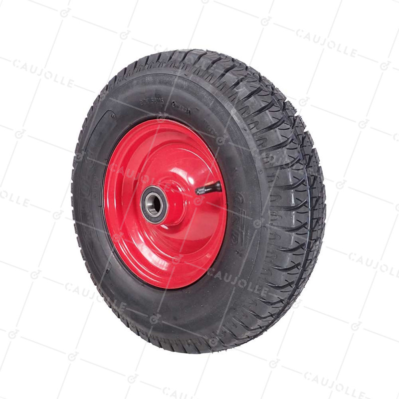 ROUE DE MACHINE AGRICOLE RENFORCÉE 4 PLIS DIAMÈTRE 400 MM CHARGE 260 kg AXE 25 MM - S2600B25 4PR