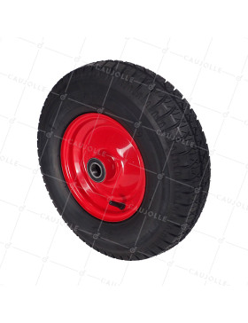 ROUE DE MACHINE AGRICOLE RENFORCÉE 6 PLIS DIAMÈTRE 400MM CHARGE 330KG AXE 25MM BILLES - S2600B25 6PR • Caujolle