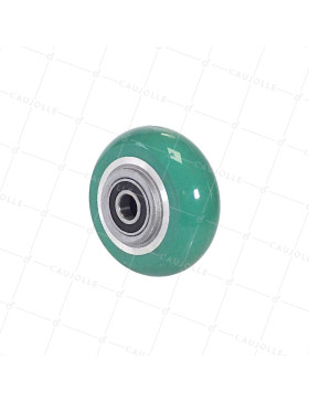 ROUE INDUSTRIELLE EN ELASTHANE SOUPLE DIAMÈTRE 125 MM CHARGE 400 KG AXE 20 MM - S2016 125 • Caujolle