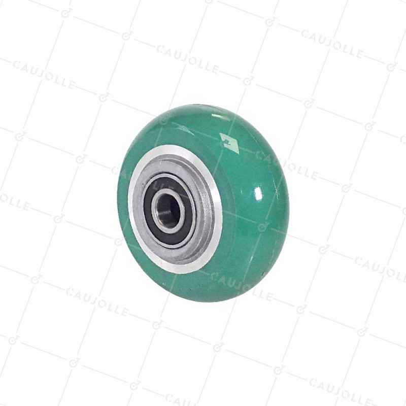 ROUE INDUSTRIELLE EN ELASTHANE SOUPLE DIAMÈTRE 125 MM CHARGE 400 KG AXE 20 MM - S2016 125