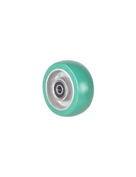 ROUE INDUSTRIELLE POLYURETHANE SOUPLE DIAMÈTRE 100 MM CHARGE 250 KG AXE 12 MM - S2016 100 RB12