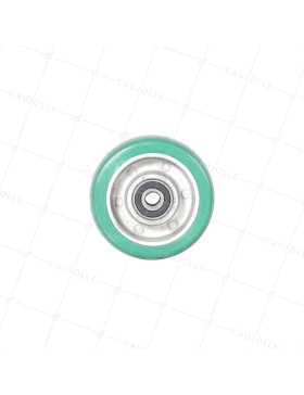 ROUE INDUSTRIELLE POLYURETHANE SOUPLE DIAMÈTRE 100 MM CHARGE 250 KG AXE 12 MM - S2016 100 RB12